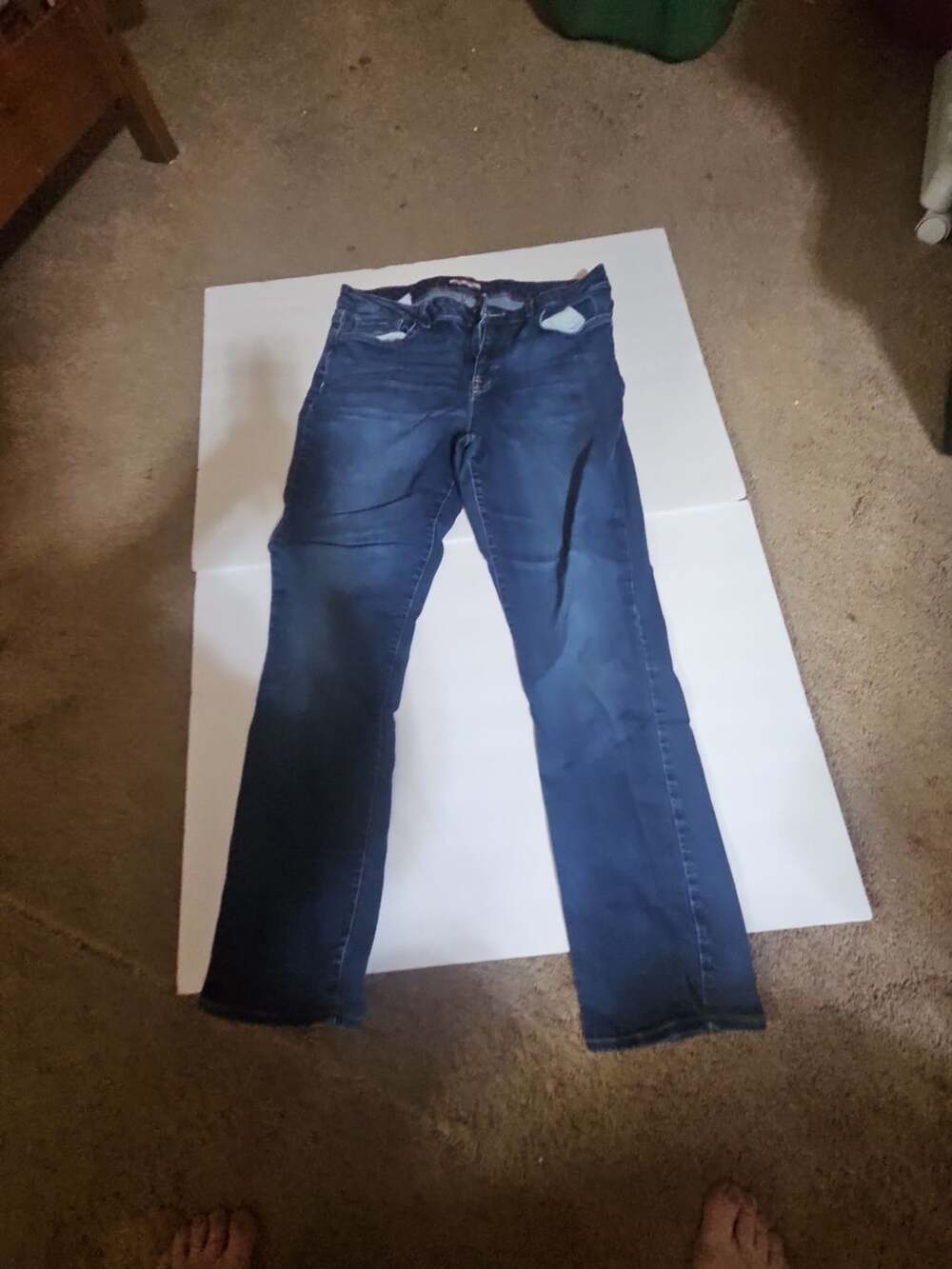 Tommy Hilfiger Curve Straight Jeans Size 14 Dark Blue Denim